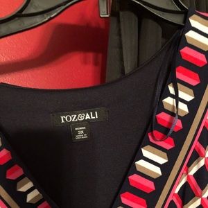 Multi-color dress faux wrap dress